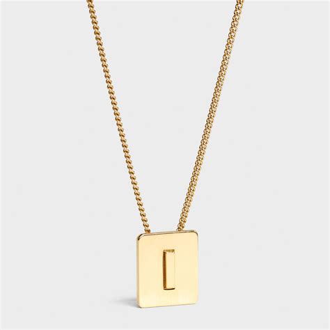 celine alphabet necklace k|Women's Alphabet K Necklace in Brass with Gold finish .